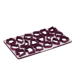 Plaque emporte pièce Metaltex x18 forme coeur bouche couronne