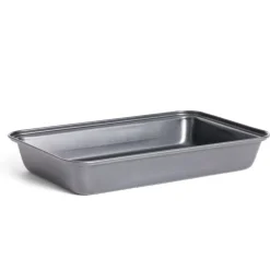 Plat à four en métal noir 30x20xH4,8cm