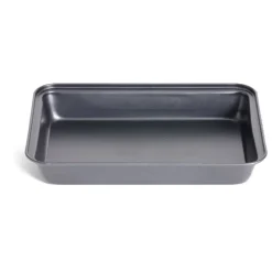 Plat à four en métal noir 30x20xH4,8cm