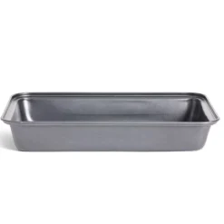 Plat à four en métal noir 30x20xH4,8cm