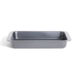 Plat à four métal noir 42x42xH6cm