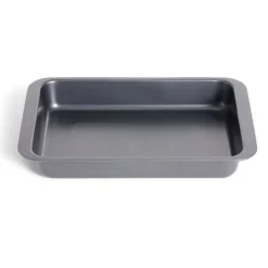 Plat à four métal noir 42x42xH6cm