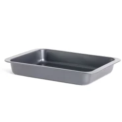 Plat à four métal noir 42x42xH6cm