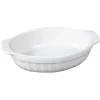 Plat à four ovale blanc