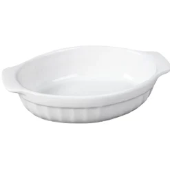 Plat à four ovale blanc
