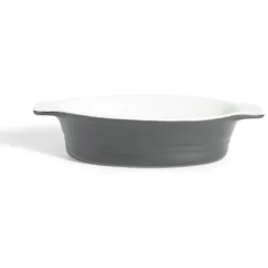 Plat à four ovale en céramique noir 13,5x17xH5cm