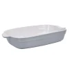 Plat à four rectangulaire gris blanc grand format