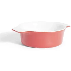 Plat à four rond en céramique rouge 13,5x17xH5cm