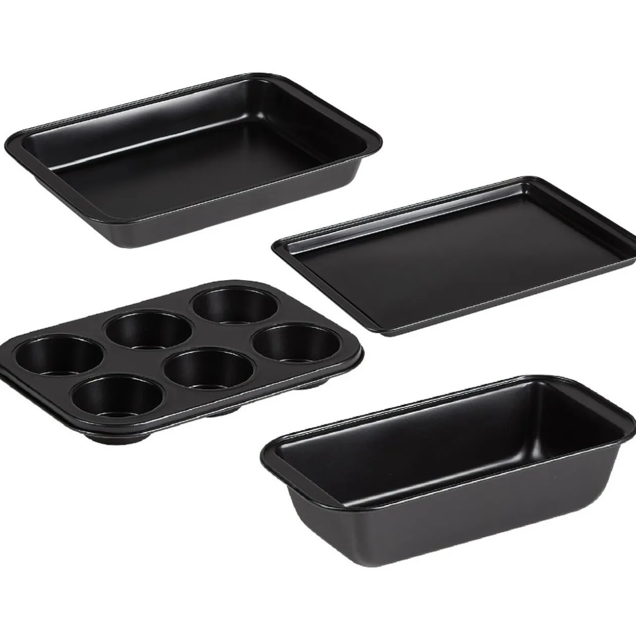 Plat à pâtisserie acier noir x4