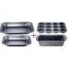 Plat gris carbone en métal x4