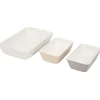 Plat rectangulaire cuisson four x3 céramique blanc