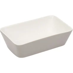 Plat rectangulaire cuisson four x3 céramique blanc