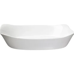 Plat rectangulaire en opale couleur blanc 38x28cm