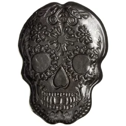 Plat tête de mort Halloween en verre