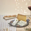 Plateau à fromage noir et blanc