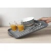 Plateau antidérapant gris et blanc