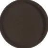 Plateau antidérapant rond marron
