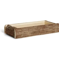 Plateau bois effet écorce L.29xH.5xl.15cm