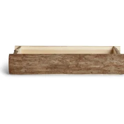 Plateau bois effet écorce L.29xH.5xl.15cm