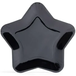 Plateau carton étoile noir Ø24,5cm x6