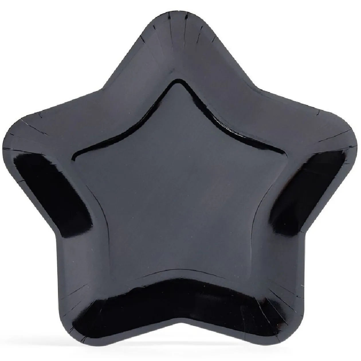 Plateau carton étoile noir Ø24,5cm x6