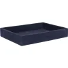 Plateau décoratif en velours bleu