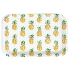 Plateau de service en carton style tropical x 5
