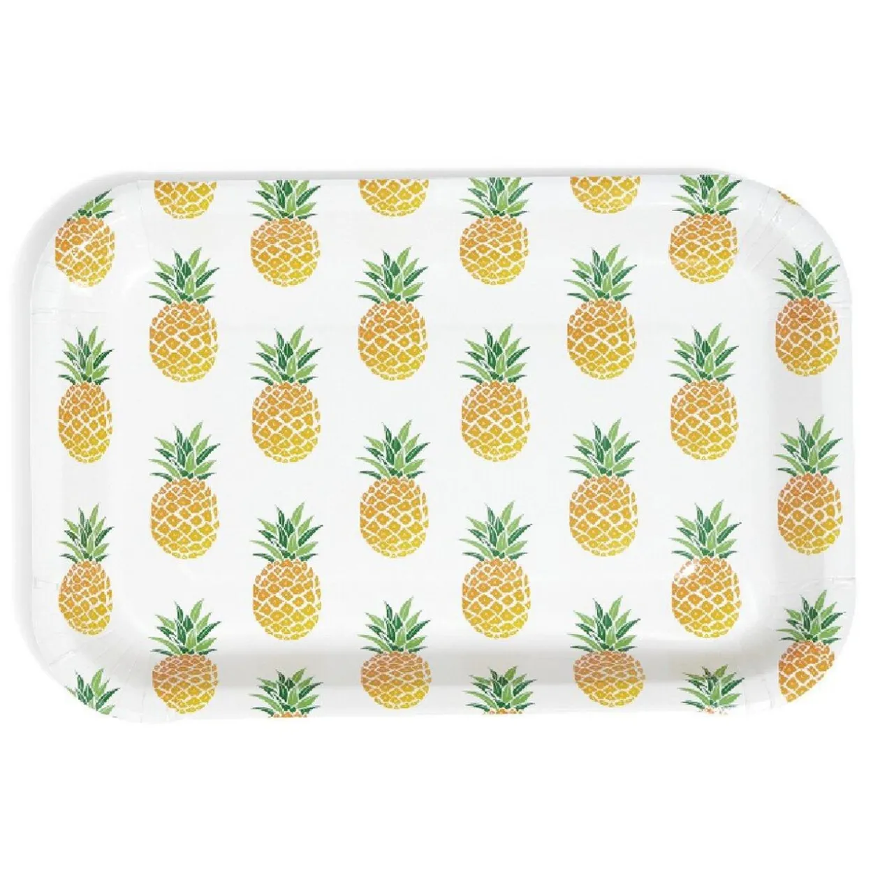 Plateau de service en carton style tropical x 5