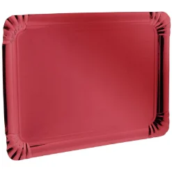 Plateau de service en carton rouge x3