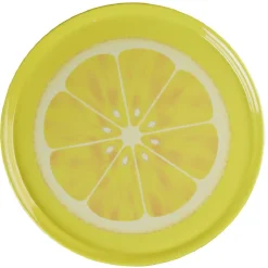 Plateau de service rond motif fruit