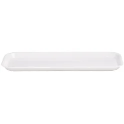 Plateau en plastique uni blanc