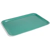 Plateau mélaminé vert uni 45,2x31,4xH2cm