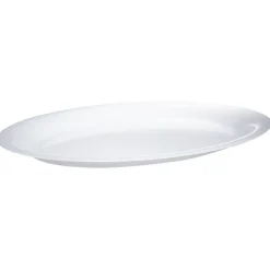 Plateau ovale plastique blanc