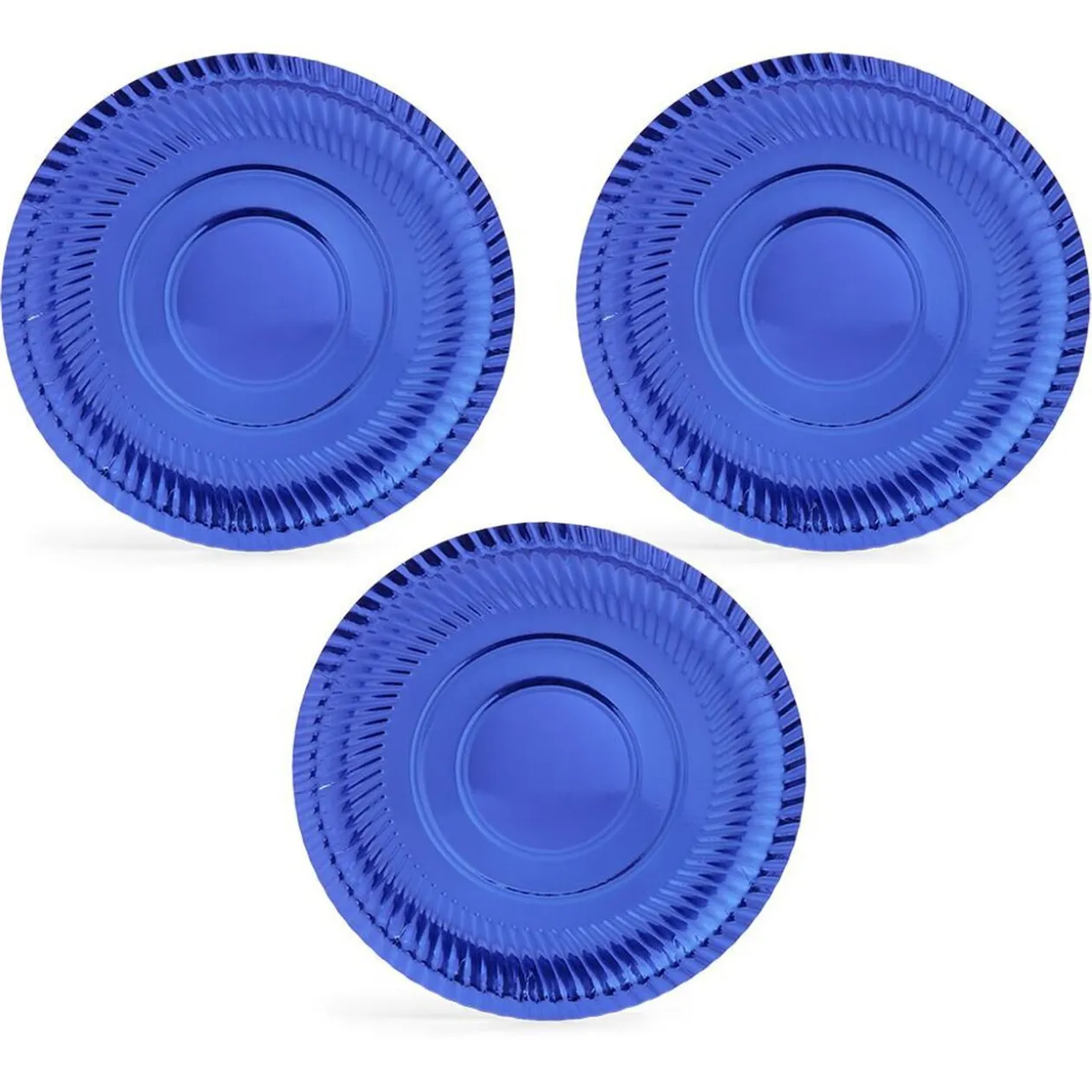 Plateau présentation carton bleu métallisé x3