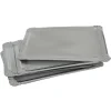 Plateau rectangulaire argenté en carton x5