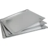 Plateau rectangulaire argenté en carton x3