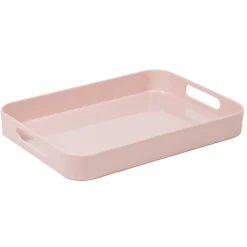 Plateau rectangulaire mélamine rose