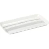 Plateau rectangulaire mélamine blanc écritures noires