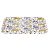 Plateau rectangulaire motif léopard blanc et bleu 27x38cm