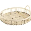 Plateau rond finition bois naturel