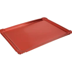 Plateau rouge en carton x3