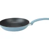 Poêle aluminium noire et bleu