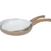 Poêle aluminium taupe x2