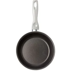 Poêle anti adhérente acier émaillé noir et blanc Ø20cm