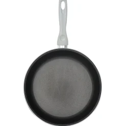 Poêle anti adhérente acier émaillé noir et blanc Ø28cm