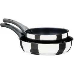 Poêle en inox x 2