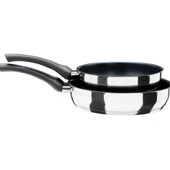 Poêle en inox x 2