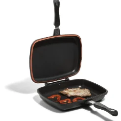 Poêle grill double face