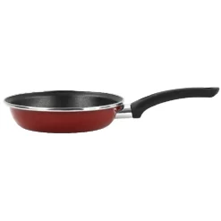 Poêle ronde inscription Healthy Cooking rouge et noir