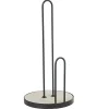 Porte essuie-tout métal bambou beige noir
